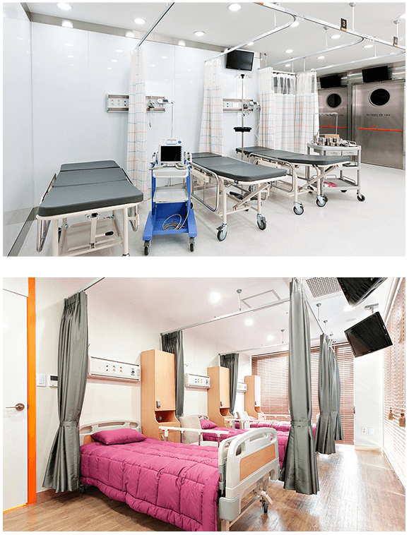 365mc hospital-grade recovery facilities with over 30 beds, including intensive and general recovery rooms