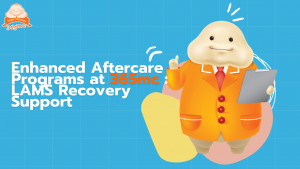 Orange-suited 365mc mascot introducing LAMS aftercare support program