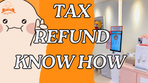 Illustration showing how to claim a tax refund at 365mc clinic in Korea.